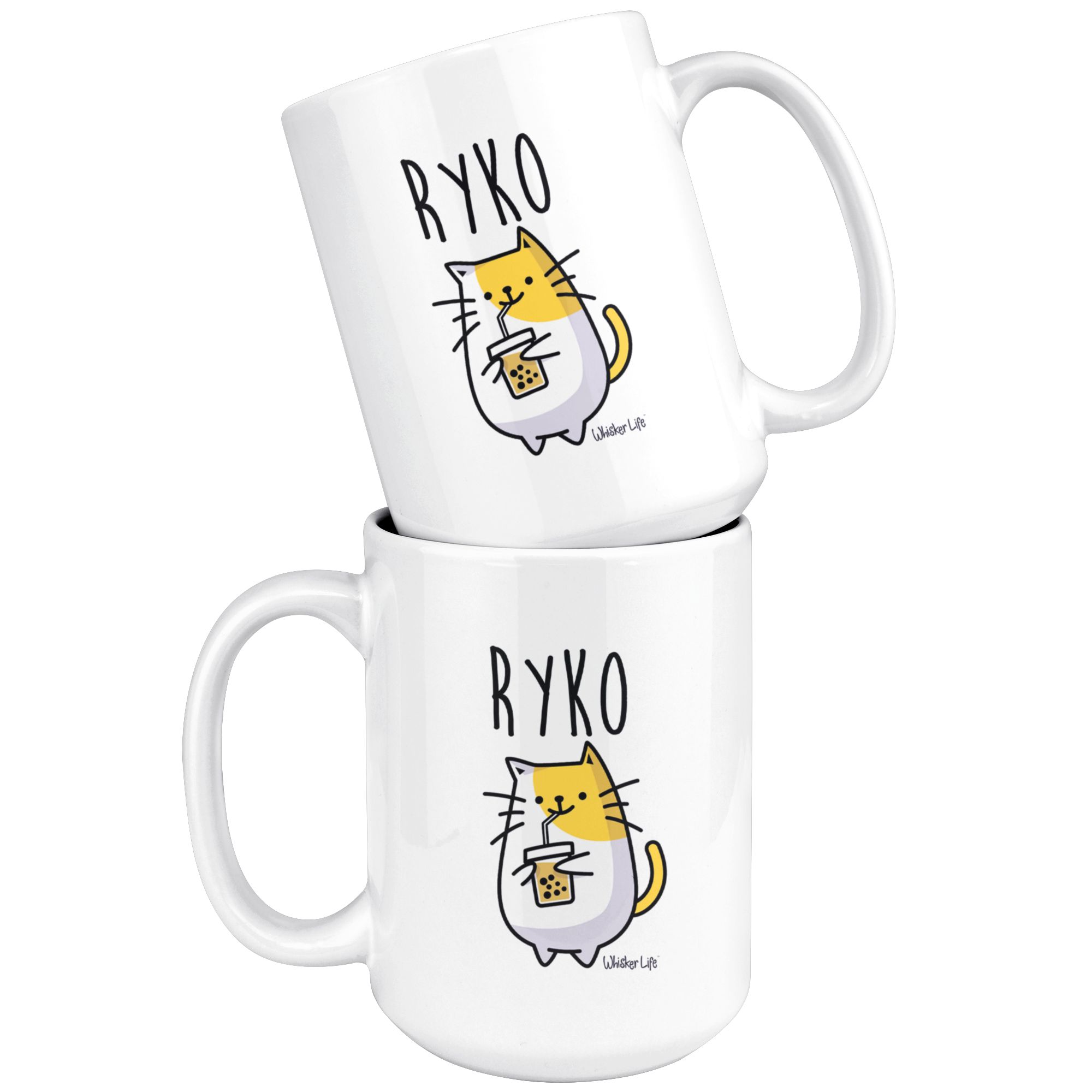 Ryko Drinking Coffee - Large 15oz Coffee Mug