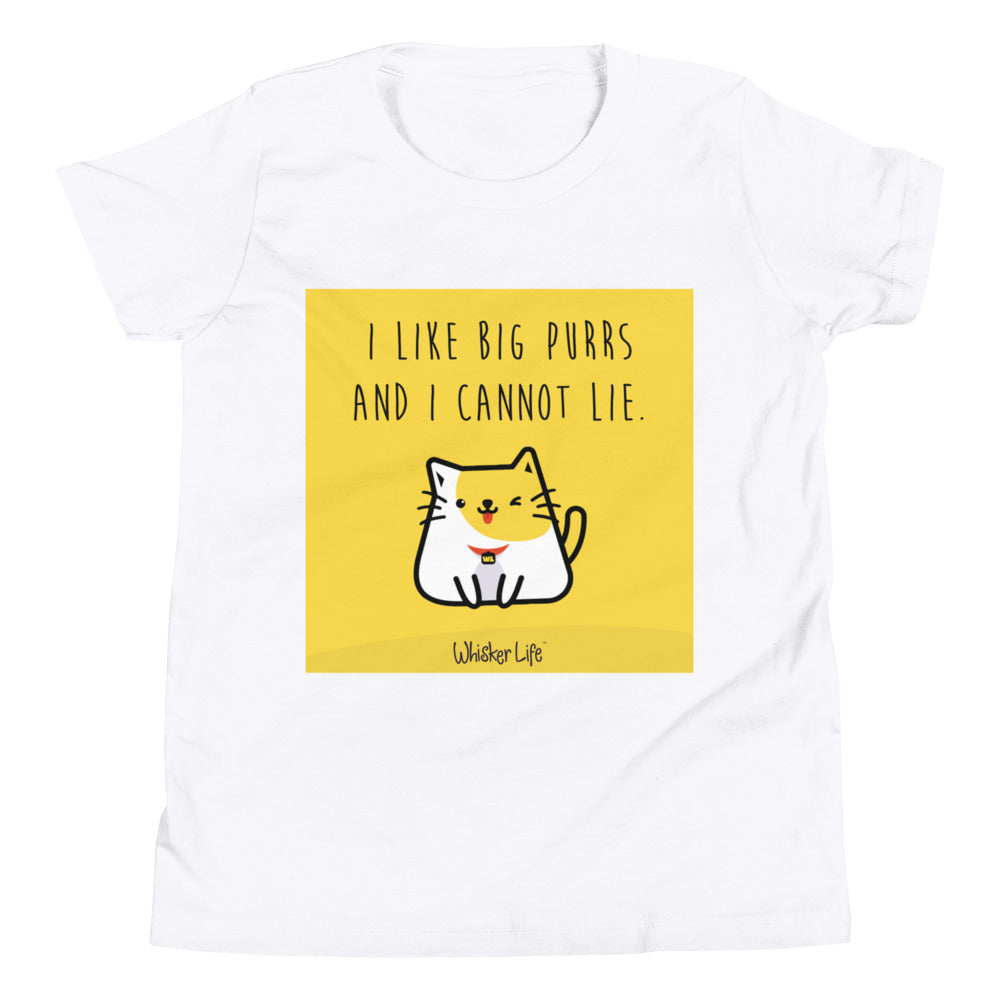 I Like Big Purrs and Cannot Lie - Block Style Youth Short Sleeve T-Shirt