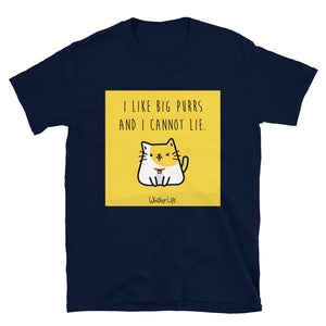 I Like Big Purrs and Cannot Lie - Block Style Short-Sleeve Mens T-Shirt