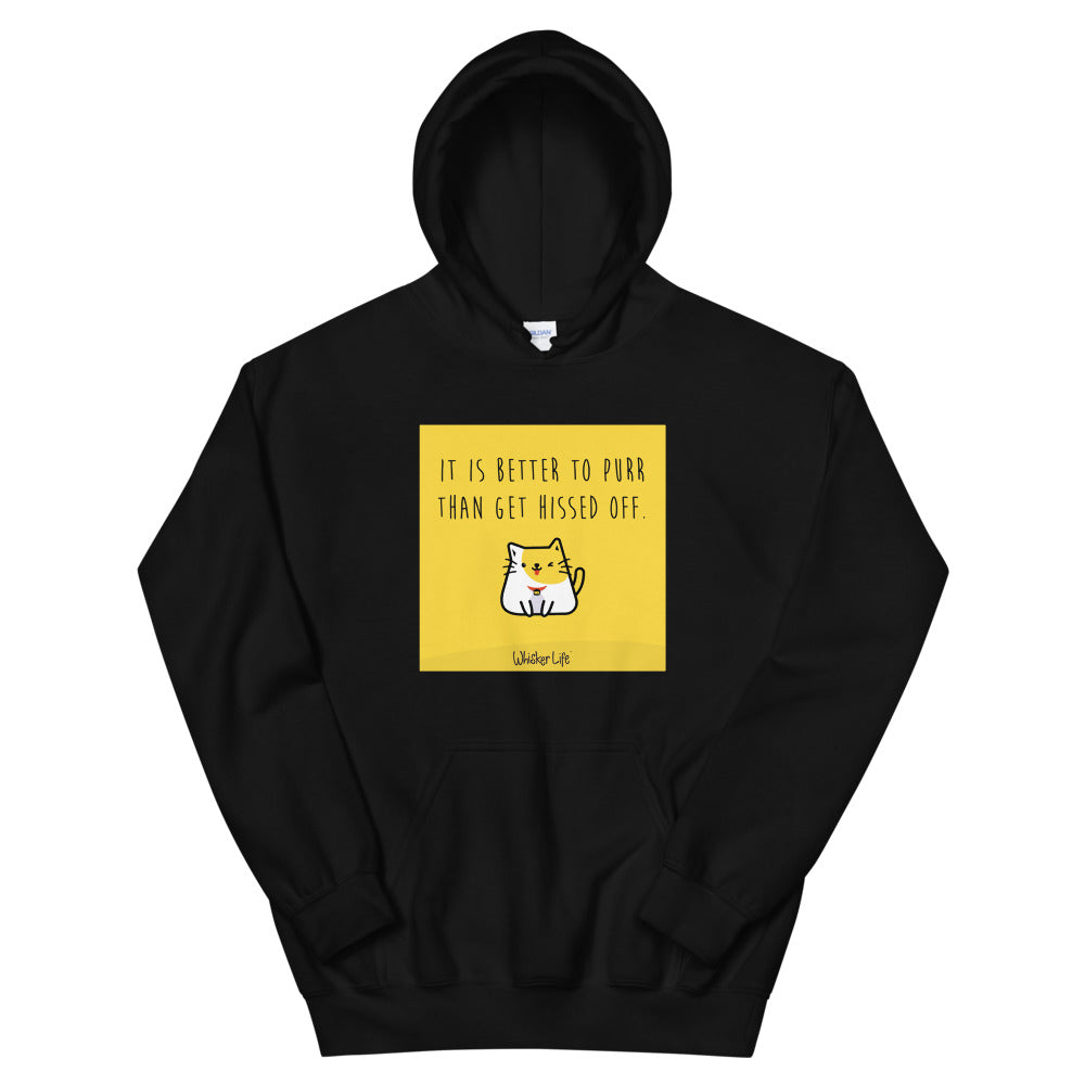 It's Better To Purr Than Get Hissed Off - Block Style Unisex Hoodie