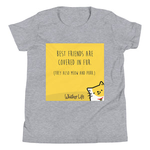 Best Friends Are Covered In Fur - Block Style Youth Short Sleeve T-Shirt