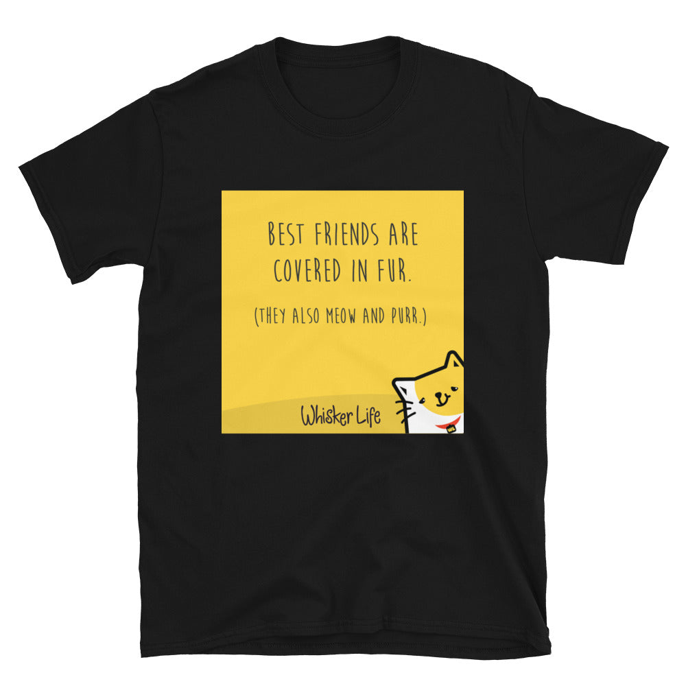 My Best Friends Are Covered In Fur - Block Style Short-Sleeve Mens T-Shirt