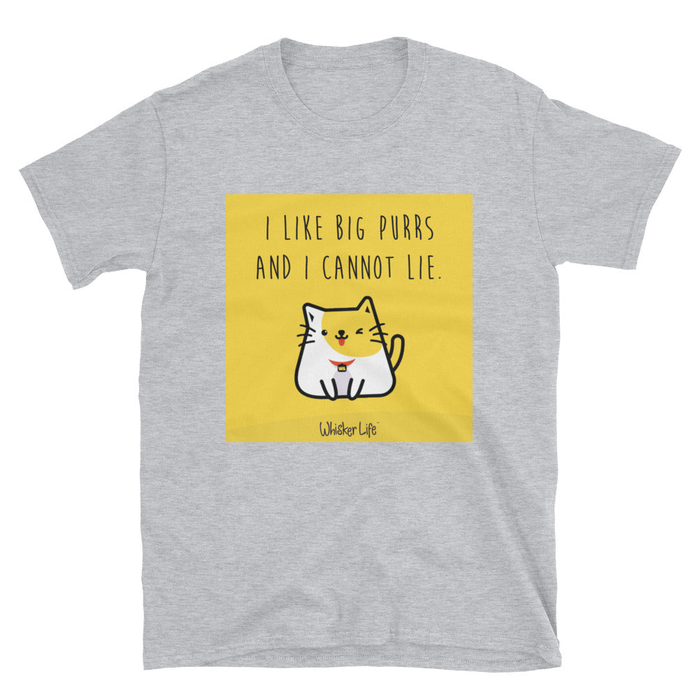 I Like Big Purrs And Cannot Lie - Block Style Short-Sleeve Ladies T-Shirt