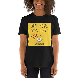 Love More Hiss Less Block Style Short-Sleeve Ladies T-Shirt