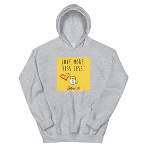 Love More Hiss Less - Block Style Unisex Hoodie