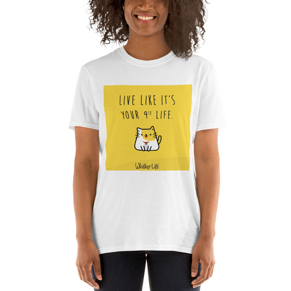 Live Like It's Your 9th Life - Block Style Short-Sleeve Ladies T-Shirt