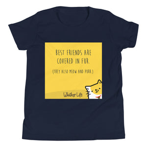 Best Friends Are Covered In Fur - Block Style Youth Short Sleeve T-Shirt
