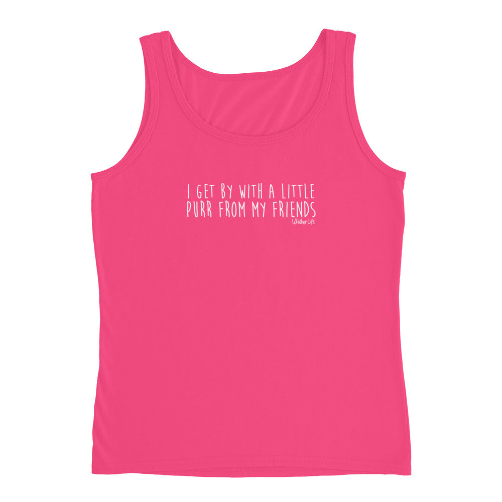 I Get By With A Little Purr From My Friends - Ladies' Tank