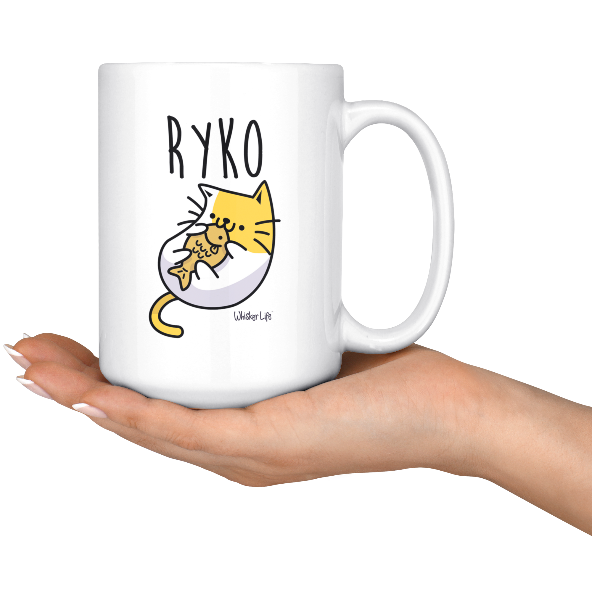 Ryko Loves Fish - Large 15oz Coffee Mug