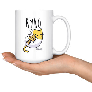 Ryko Loves Fish - Large 15oz Coffee Mug
