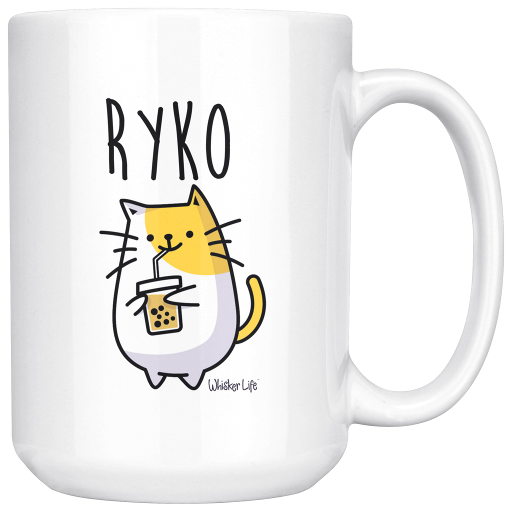 Ryko Drinking Coffee - Large 15oz Coffee Mug